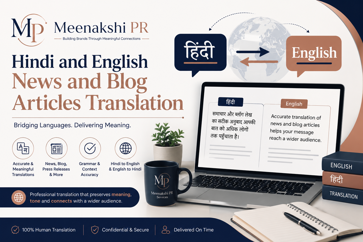 Hindi and English News and Blog Articles Translation Services by Meenakshi PR Services